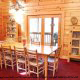 Dining room in cabin 101 (Heavenly Hideaway) at Eagles Ridge Resort at Pigeon Forge, Tennessee.