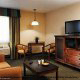 Dining Room View at 1st Inn Hotel in Branson, Missouri. Relax and watch some TV during your Halloween Vacation Special.