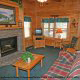 Living Room View of Cabin 206 (Mountain Rendezvous) at Eagles Ridge Resort at Pigeon Forge, Tennessee.