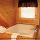 Private Jacuzzi View of Cabin 43 (The Great Escape) at Eagles Ridge Resort at Pigeon Forge, Tennessee.