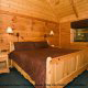 Bedroom View of Cabin 7 (My Old Friend) at Eagles Ridge Resort at Pigeon Forge, TN.