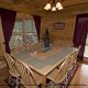 Country dining room in cabin 807 (Blackbeary Ridge) at Eagles Ridge Resort at Pigeon Forge, Tennessee.