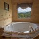 Private jacuzzi in cabin 807 (Blackbeary Ridge) at Eagles Ridge Resort at Pigeon Forge, Tennessee.