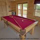 Game room with pool table in cabin 807 (Blackbeary Ridge) at Eagles Ridge Resort at Pigeon Forge, Tennessee.