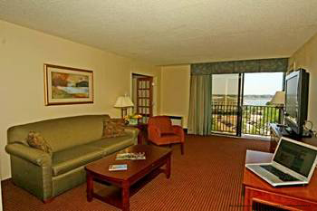 Roomy large deluxe suite at (Charleston Best Western) Charleston, South Carolina.
