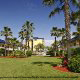 Beautifully Landscaped Back Yard at the Best Western Ocean Beach Hotel & Suites in Cocoa Beach, Florida.  Enjoy the gorgeous outdoors and local things to do while on your Family Easter Vacation.