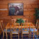 Log Cabin dining room at the Country Pines Log Home Resort in Pigeon Forge Tennessee