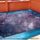 Hot tub whirlpool jacuzzi at the Country Pines Log Home Resort in Pigeon Forge Tennessee