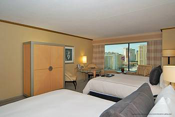 Guest Room View At MGM Grand Hotel and Casino In Las Vegas, Nevada.