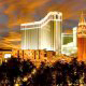 Gorgeous Night View at The Venetian Resort Hotel and Casino in Las Vegas, Nevada.