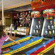 Kids enjoy fun at the arcade during summer vacation to the Wilderness Stone Hill Lodge in Pigeon Forge Tennessee.