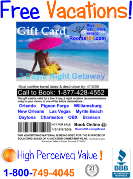 Rooms101 Com Is Now Offering Free Vacation Gift Cards As Part Of